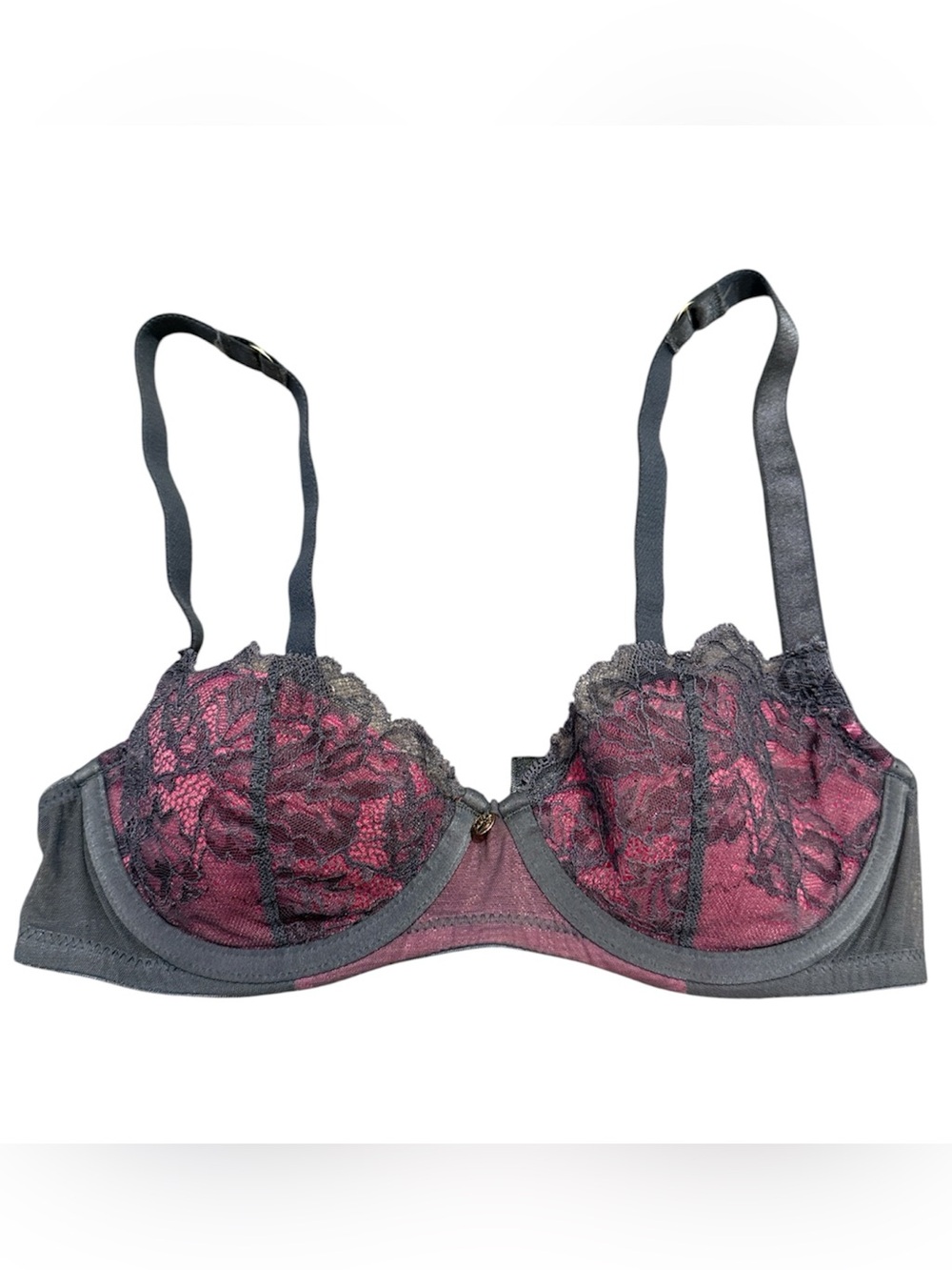 Natori Lace Overlay Two Tone Underwire Bra 32B